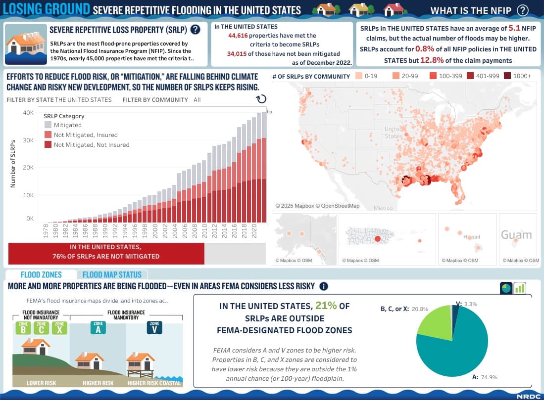 NRDC Losing Ground flood visualization tool