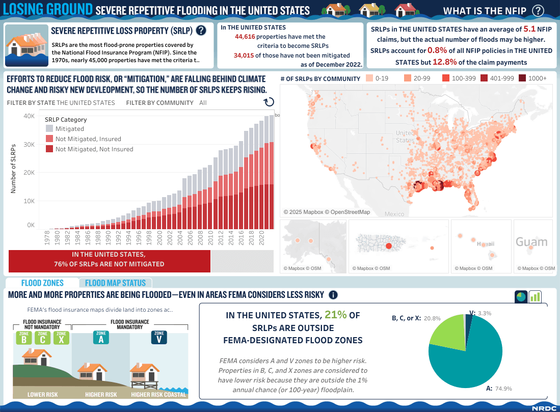 NRDC Losing Ground flood visualization tool